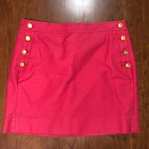 j crew pink mini skirt